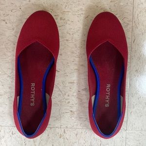 Rothy’s The Flat in Bright Red